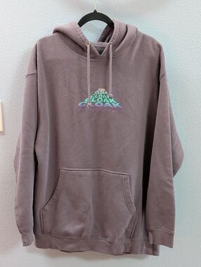 Cloak Hidden In Plain Sight Lilac Pullover Hoodie with Multicolor Chest Graphic